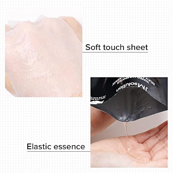 JMsolution WATER LUMINUOUS SILKY COCOON BLACK MASK - KOREAN SKINCARE FACIAL MASK - SILKWORM EXTRACT AMINO ACID -NUTRITION AND MOISTURIZATION SYNERGY - 10 SHEETS FOR A SENSITIVE SKIN - Image 3